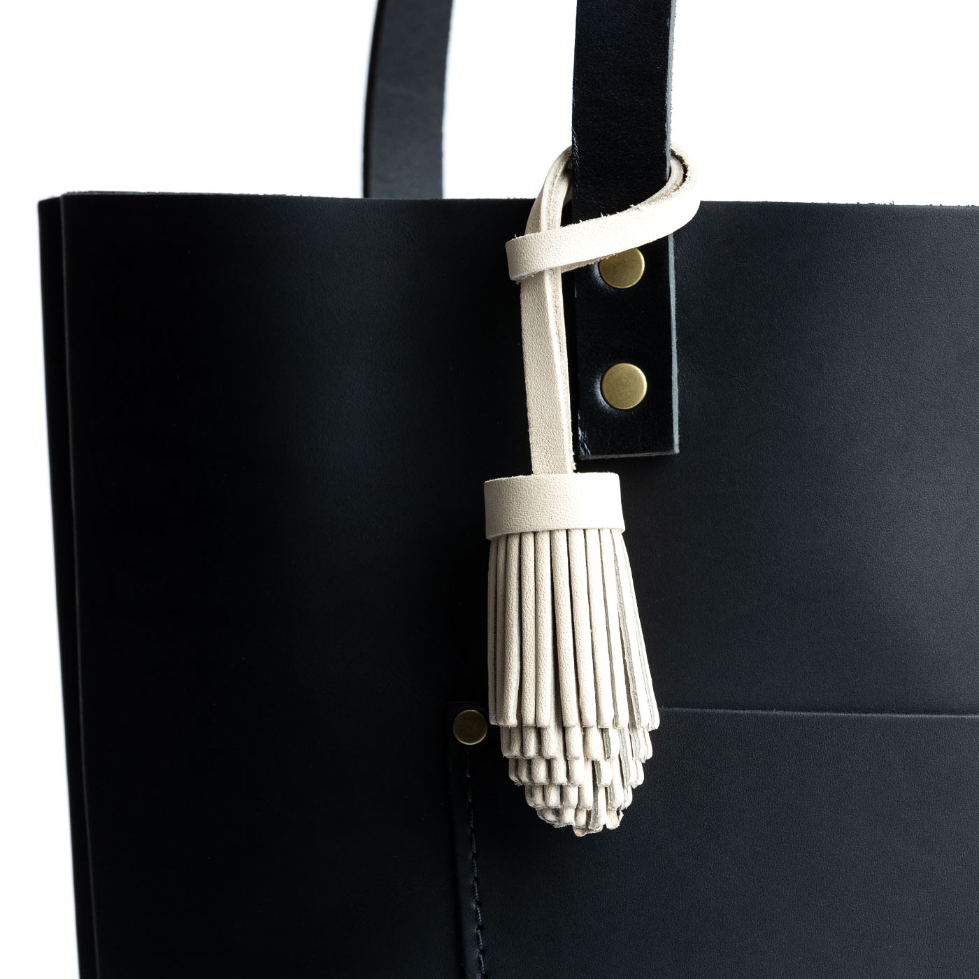 Pom Tassel Keychain for Bags - Leather Fringe Charm