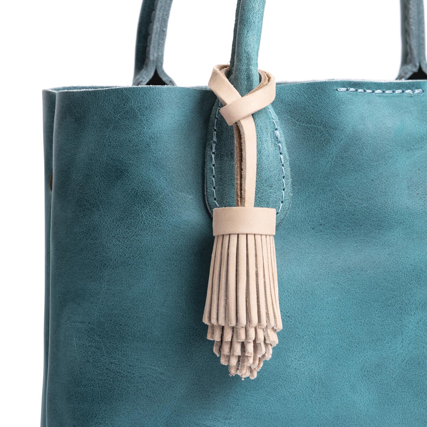 Pom Tassel Keychain for Bags - Leather Fringe Charm
