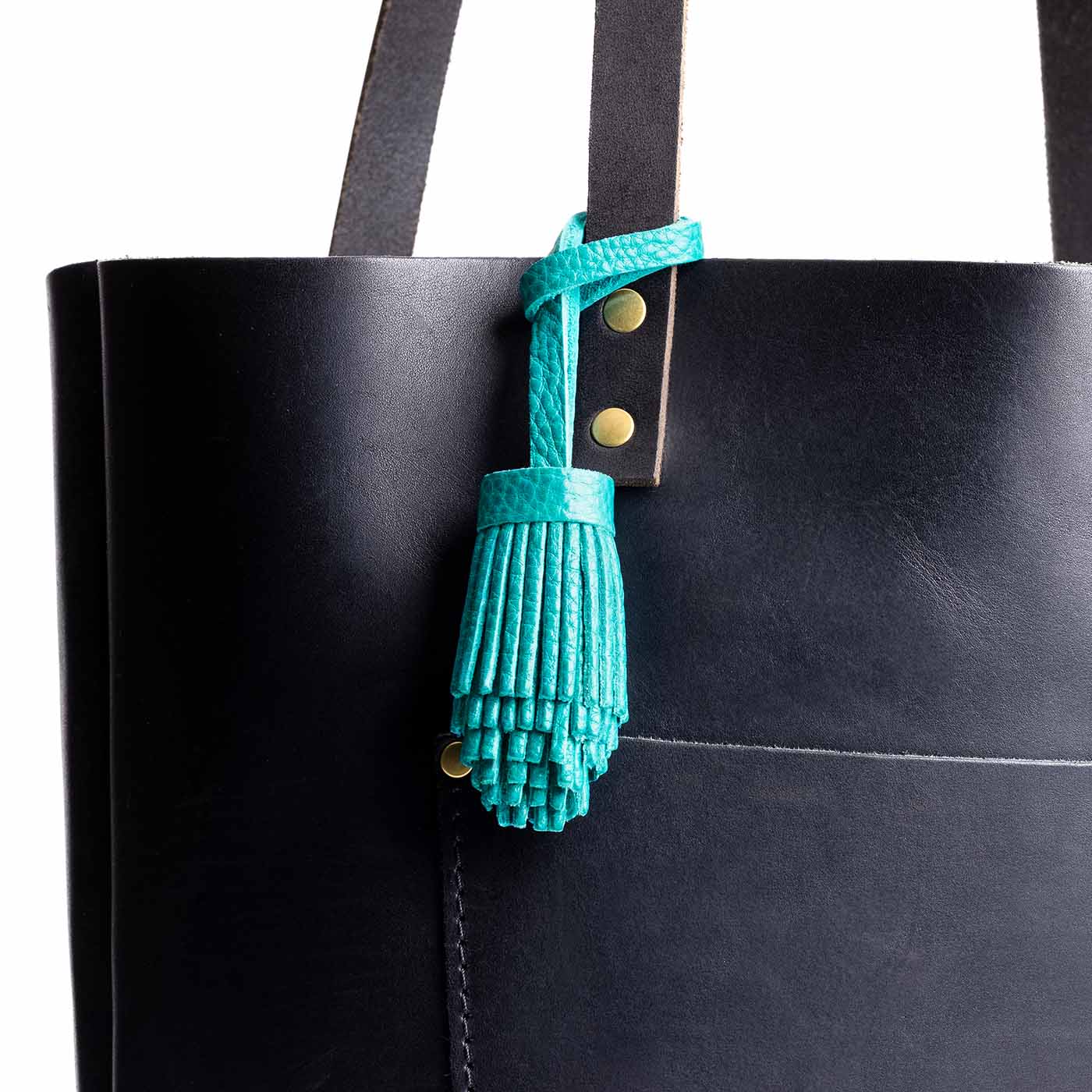 Pom Tassel Keychain for Bags - Leather Fringe Charm
