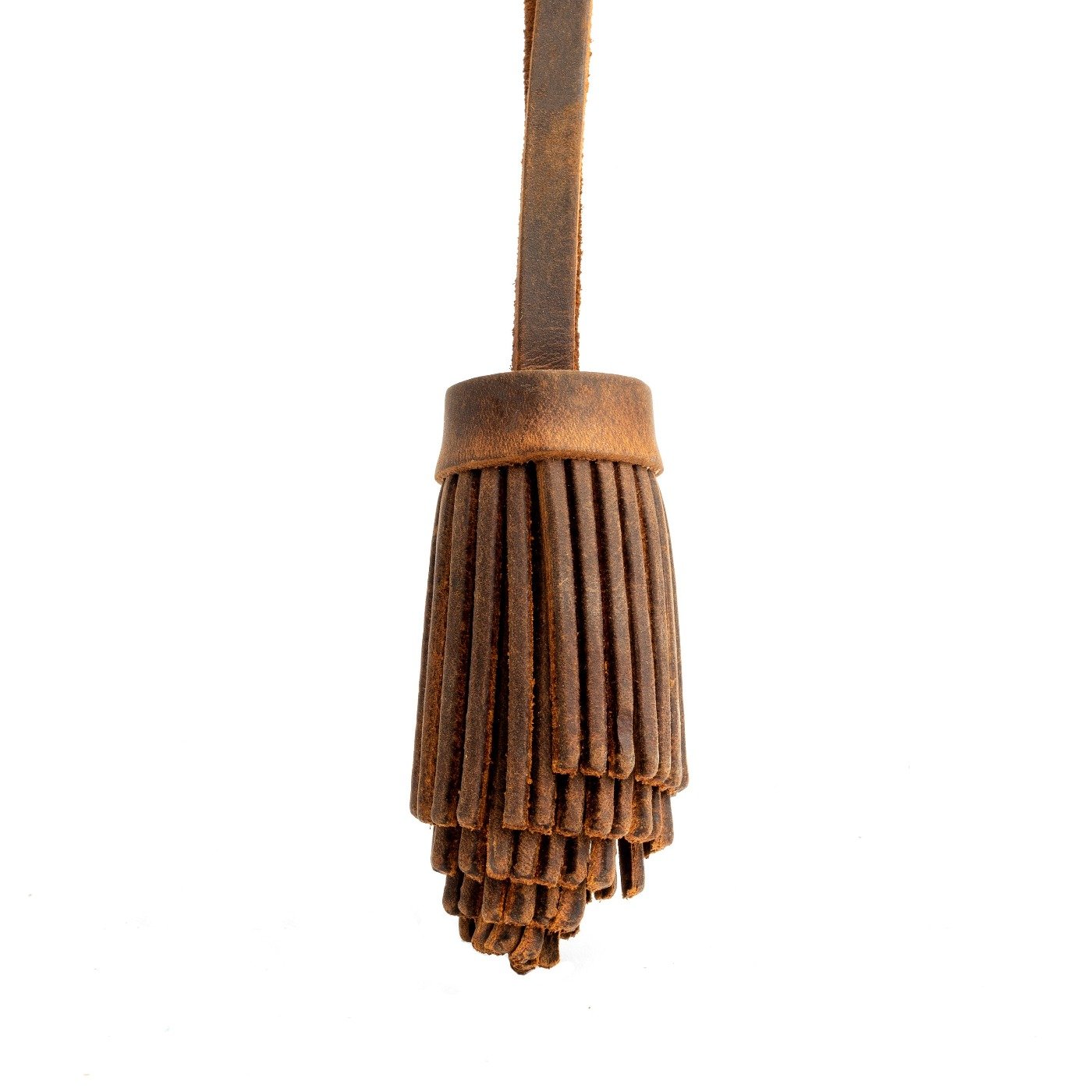 Pom Tassel Keychain for Bags - Leather Fringe Charm