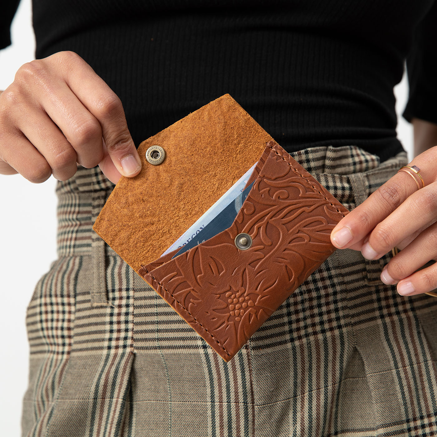Mini Envelope Wallet with Snap Closure - Compact & Secure for On-the-Go