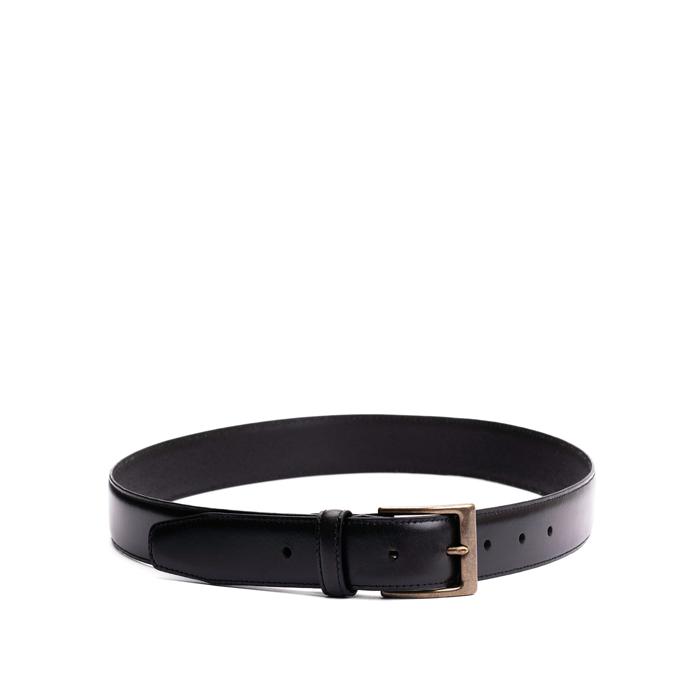 Women's Genuine Leather Belt with Brass Buckle – 1¼" Width