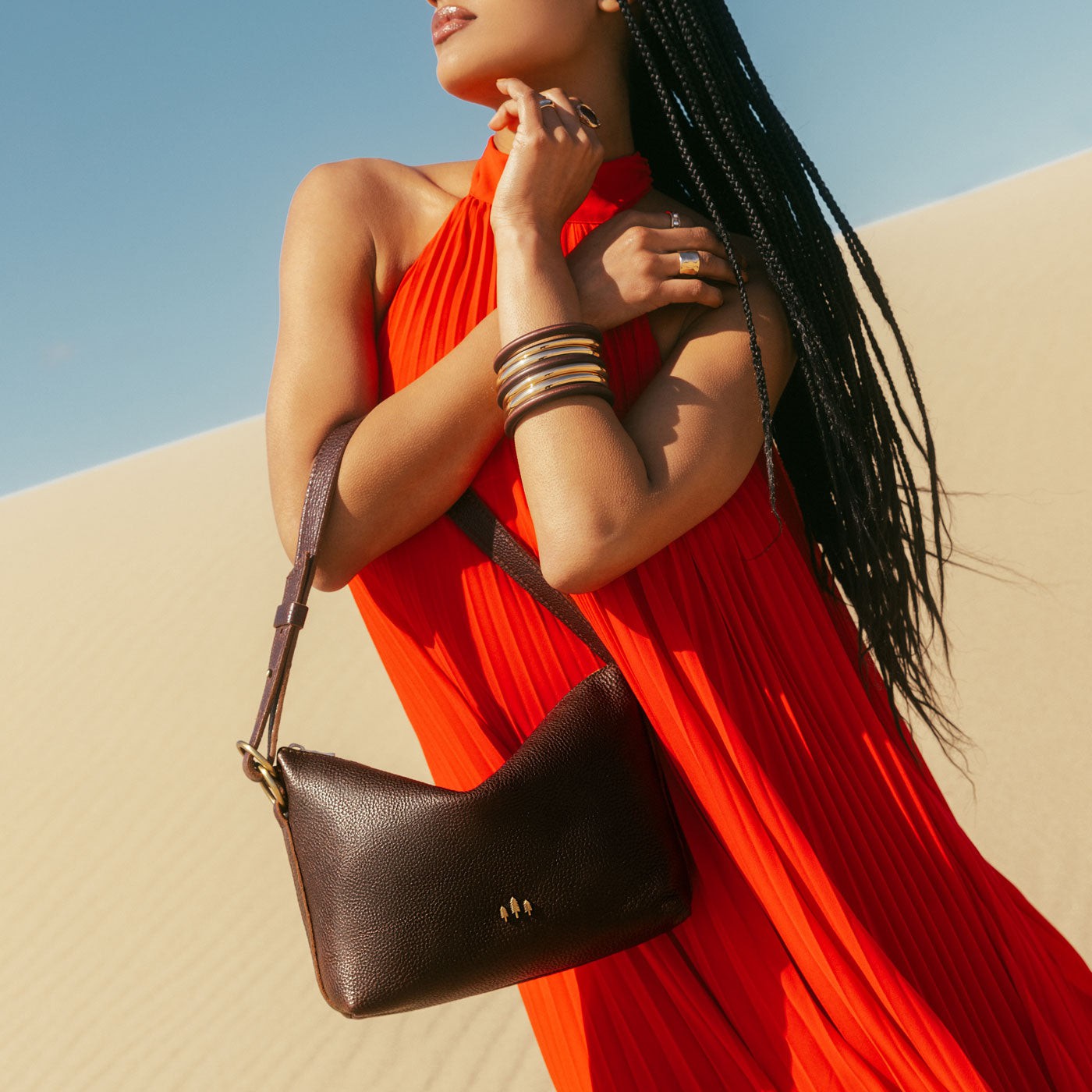Portland Leather Slouchy Shoulder Bag with Adjustable Strap