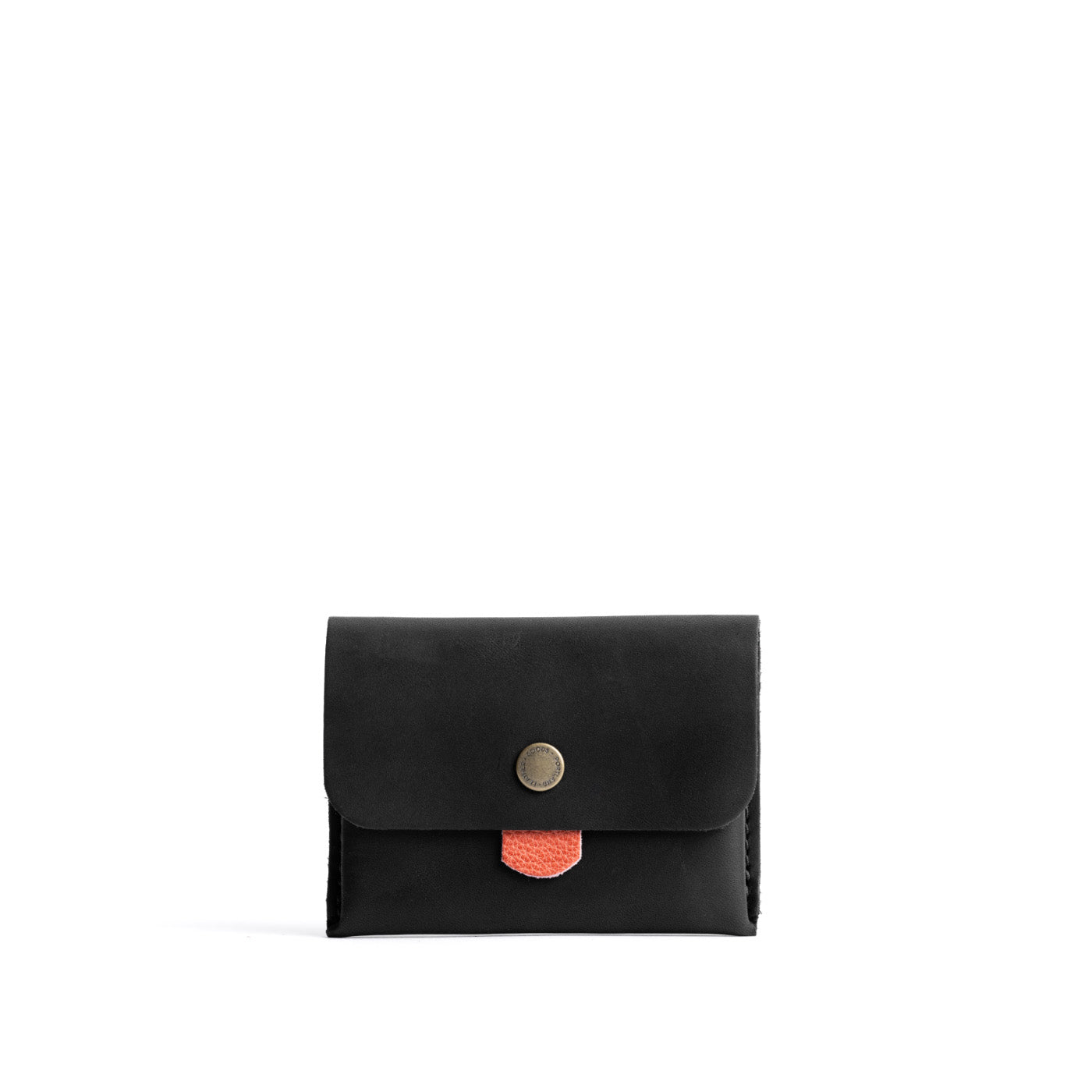 Compact Leather Euro Wallet with Snap Closure & Card Pockets