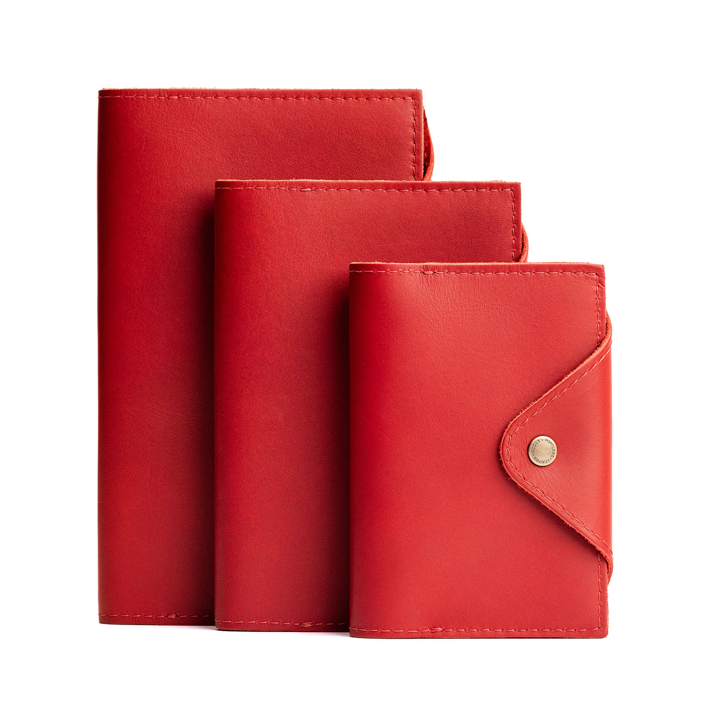 Refillable Leather Snap Journal with Pocket – Cream Paper