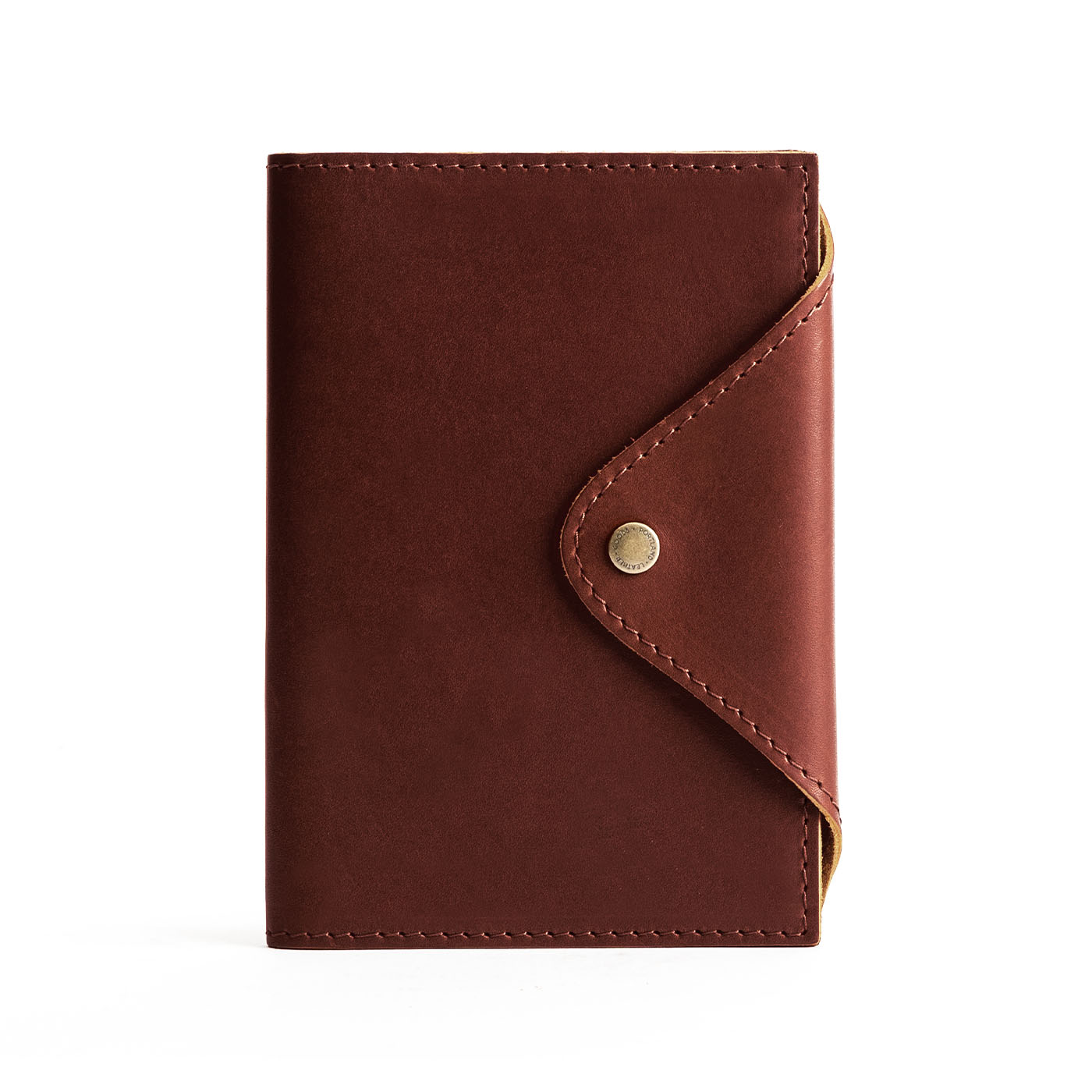 Refillable Leather Snap Journal with Pocket – Cream Paper