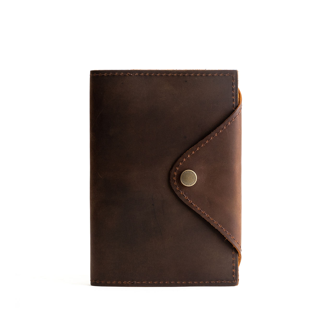 Refillable Leather Snap Journal with Pocket – Cream Paper