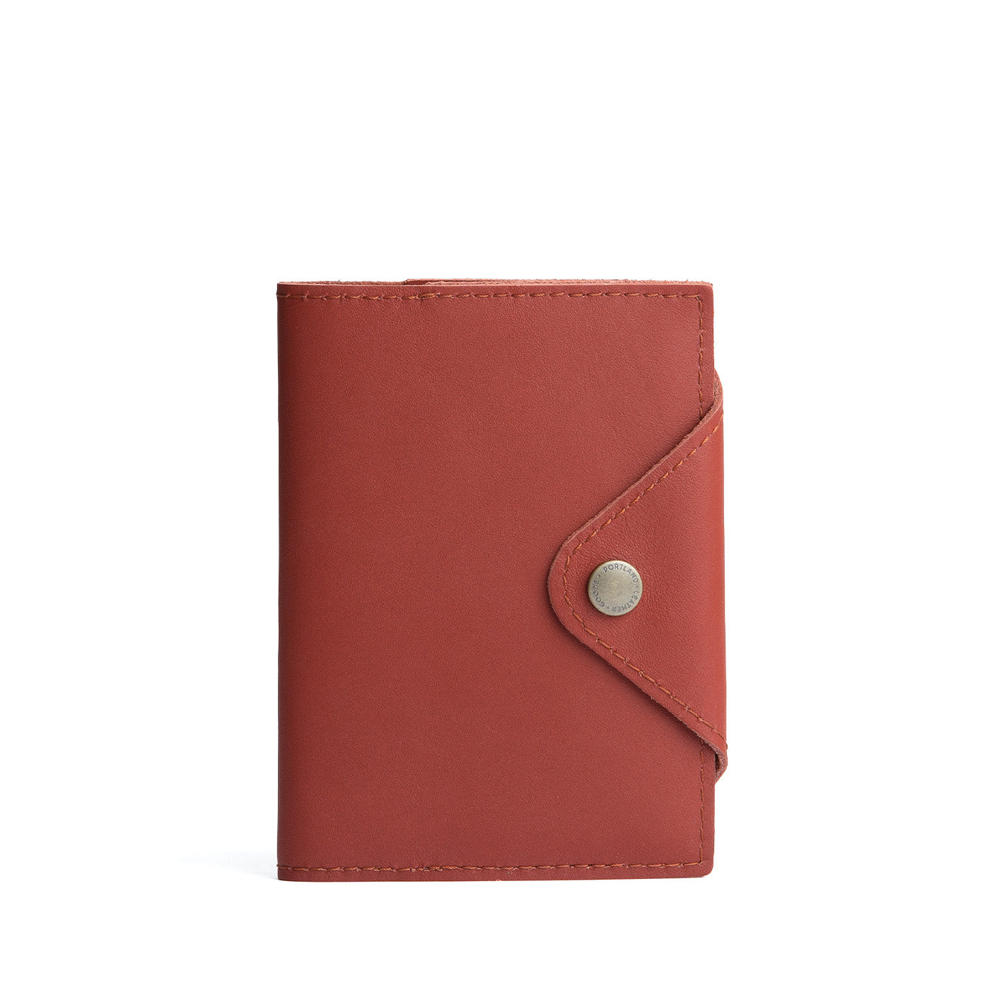 Refillable Leather Snap Journal with Pocket – Cream Paper