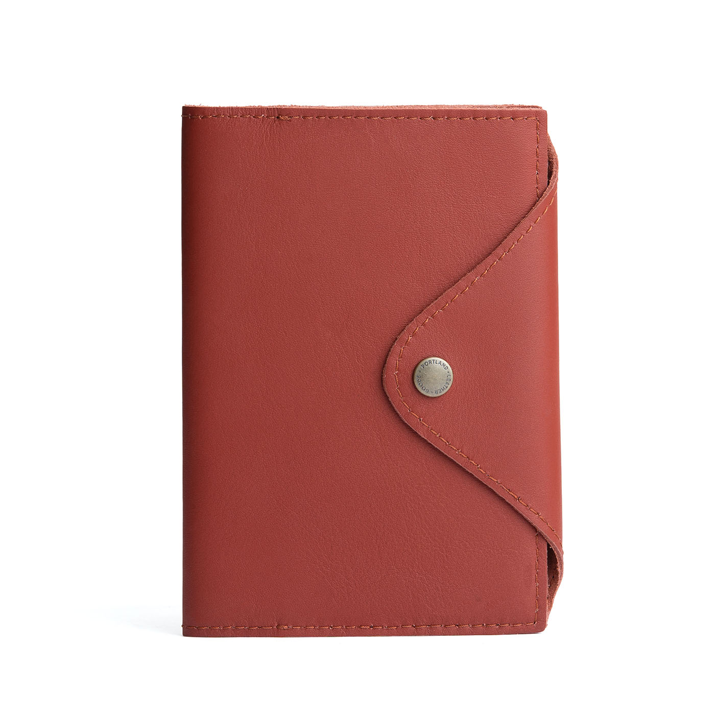 Refillable Leather Snap Journal with Pocket – Cream Paper