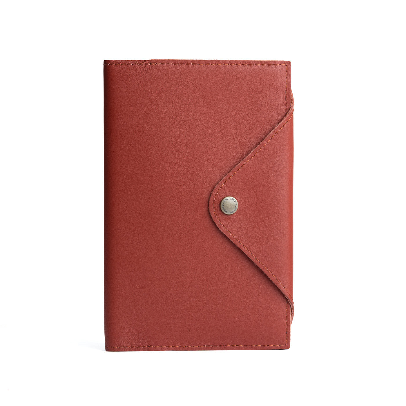 Refillable Leather Snap Journal with Pocket – Cream Paper