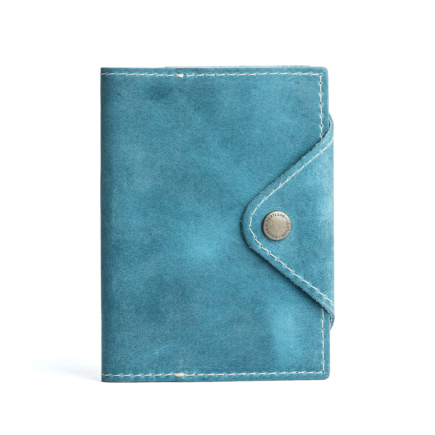 Refillable Leather Snap Journal with Pocket – Cream Paper