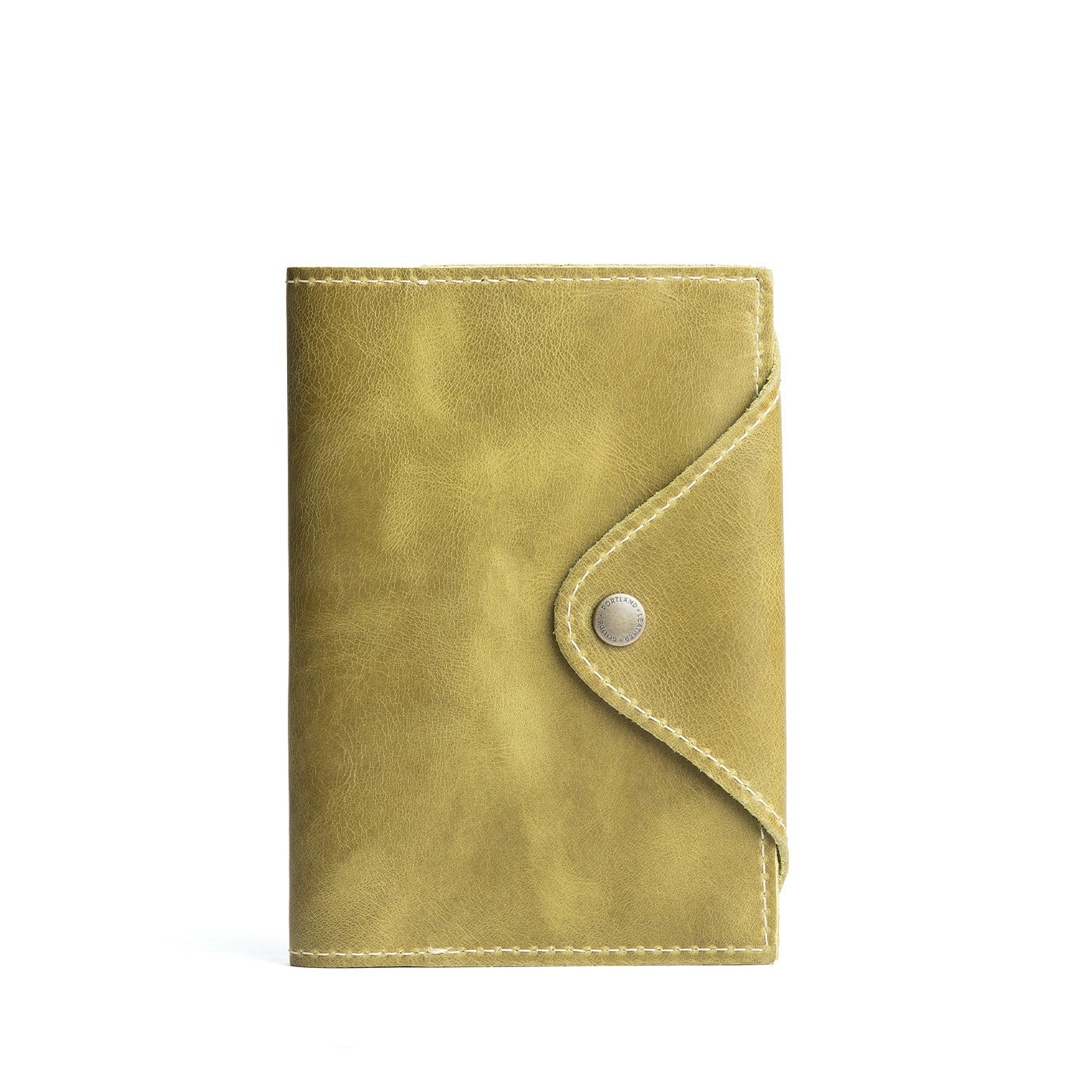 Refillable Leather Snap Journal with Pocket – Cream Paper