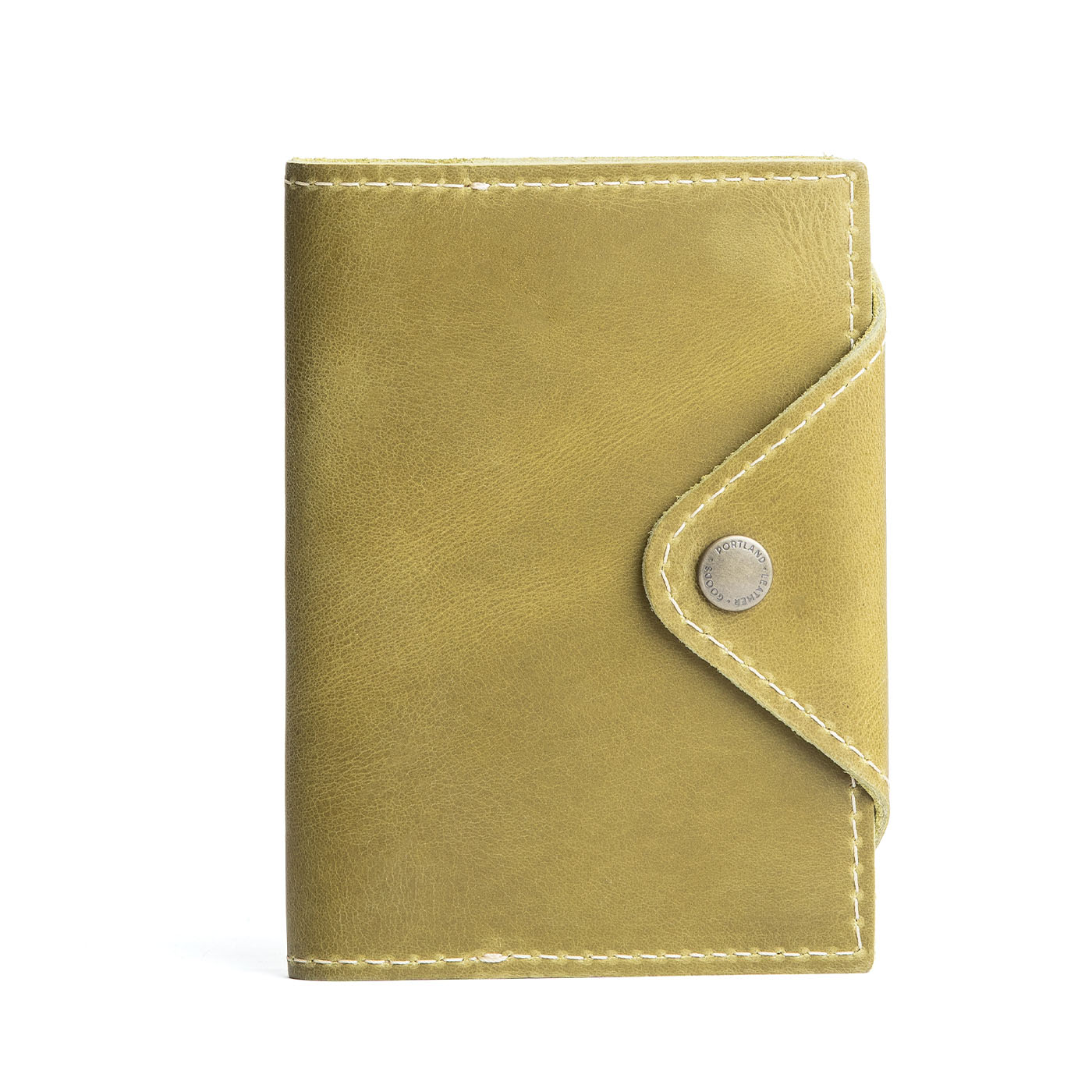Refillable Leather Snap Journal with Pocket – Cream Paper