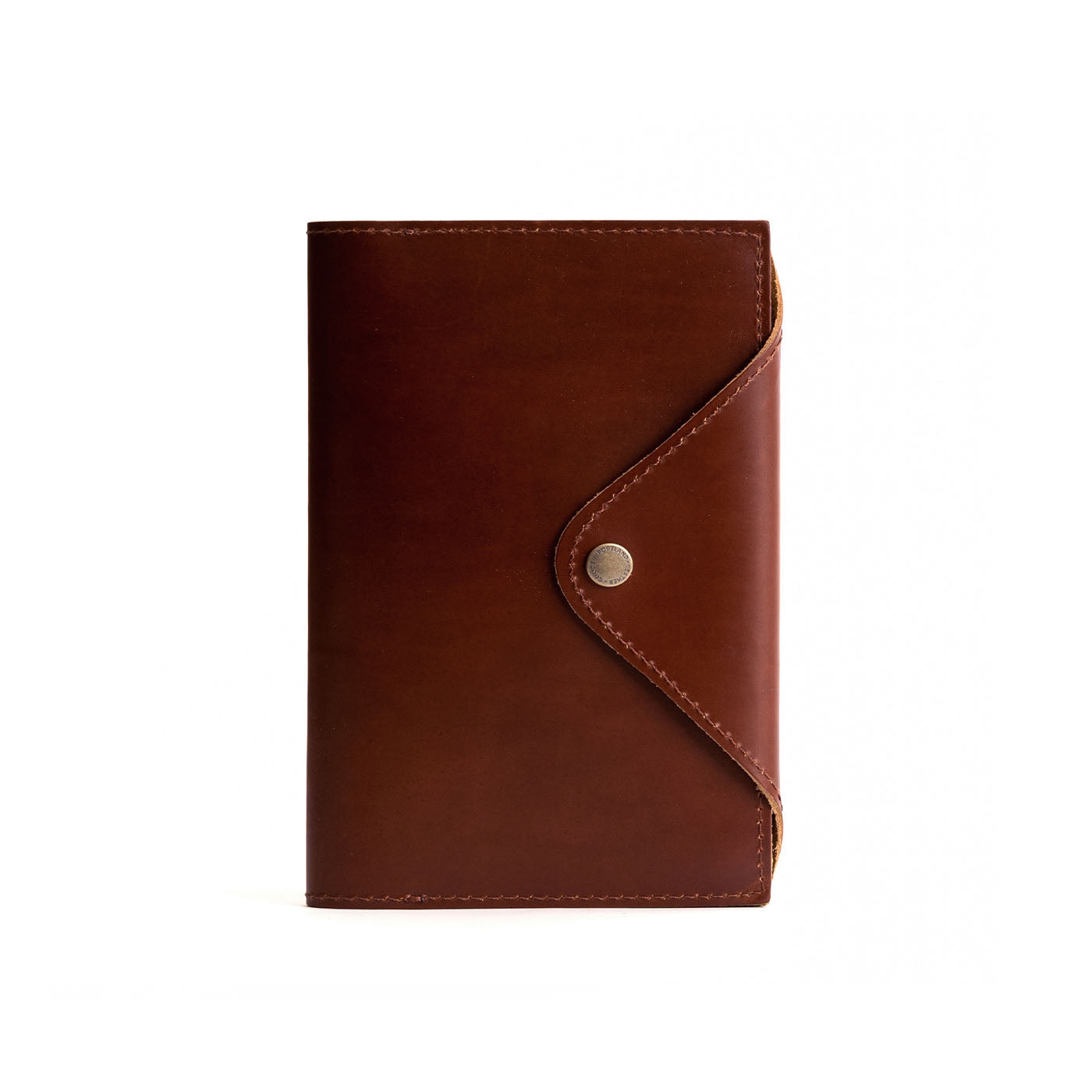 Refillable Leather Snap Journal with Pocket – Cream Paper