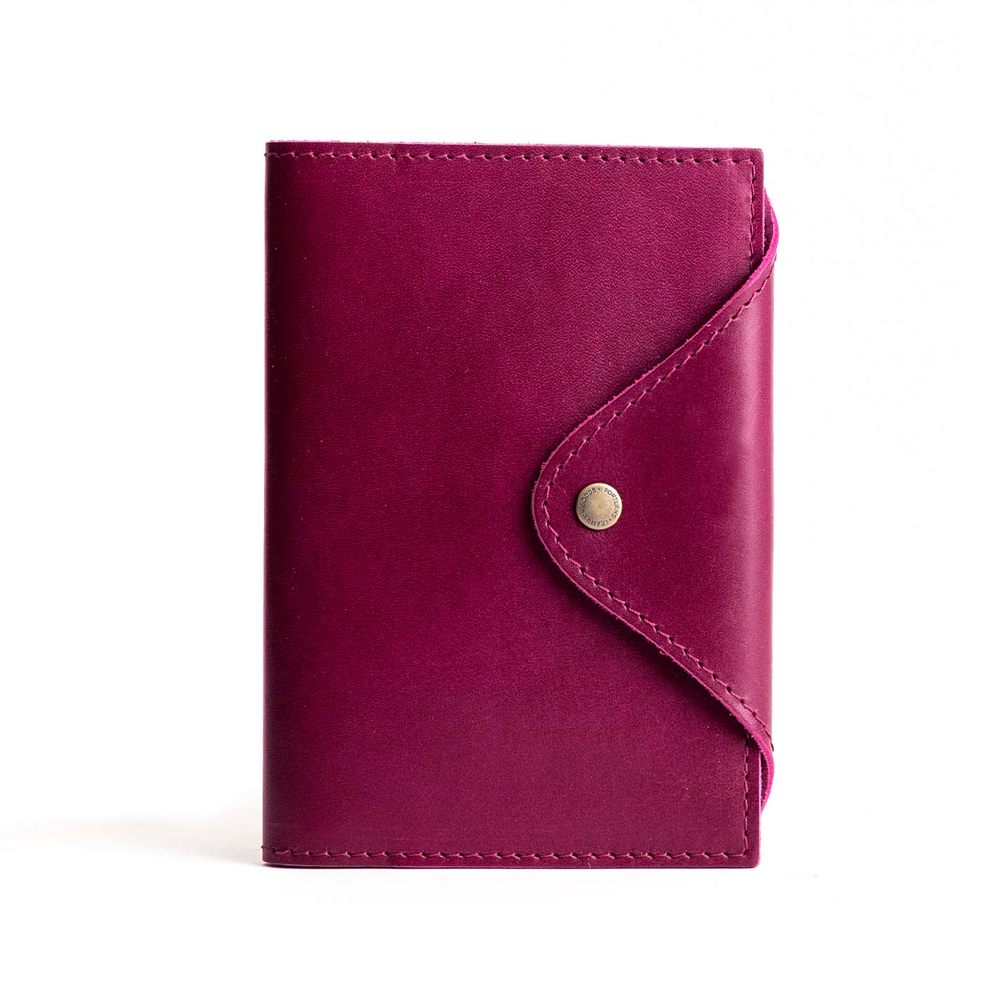 Refillable Leather Snap Journal with Pocket – Cream Paper