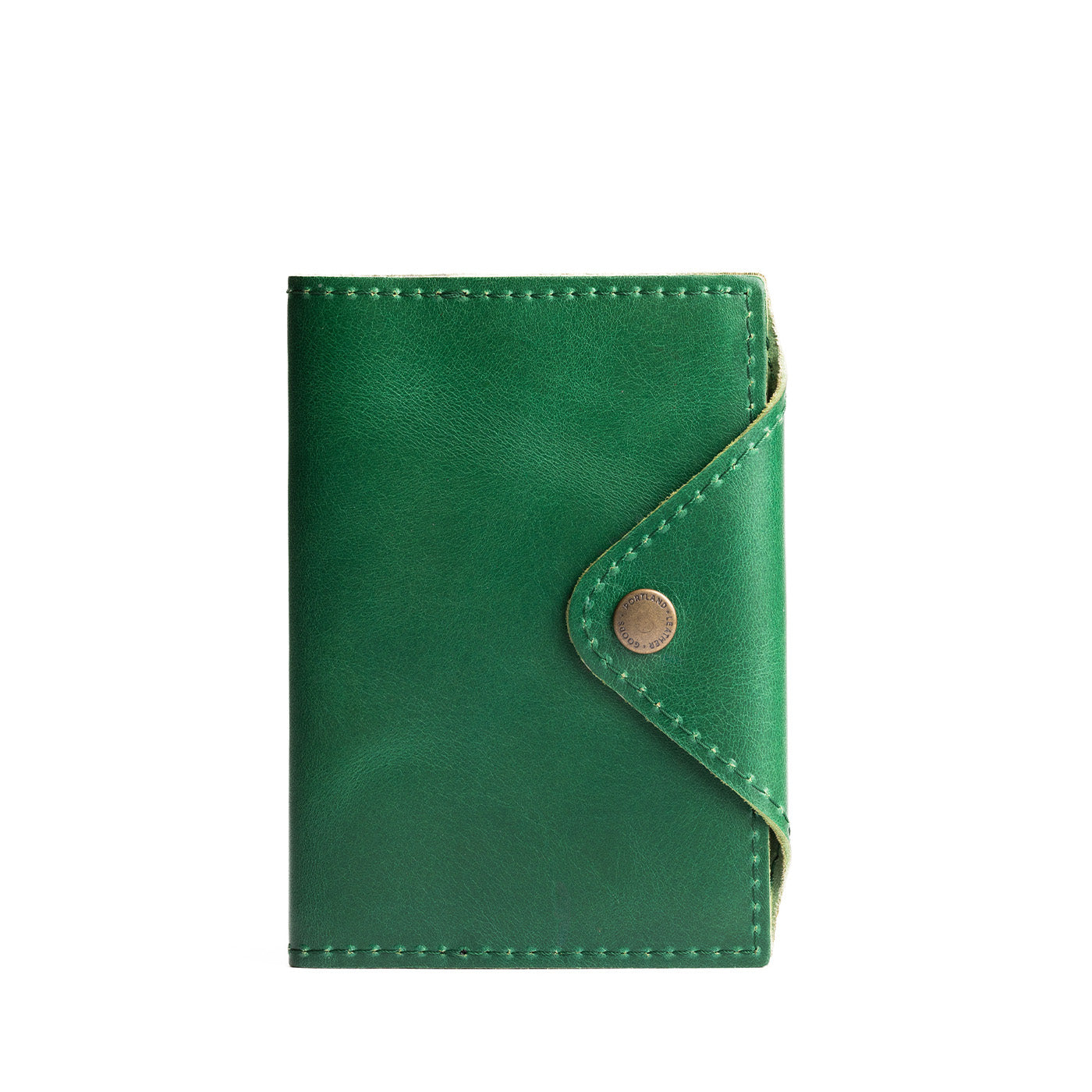 Refillable Leather Snap Journal with Pocket – Cream Paper