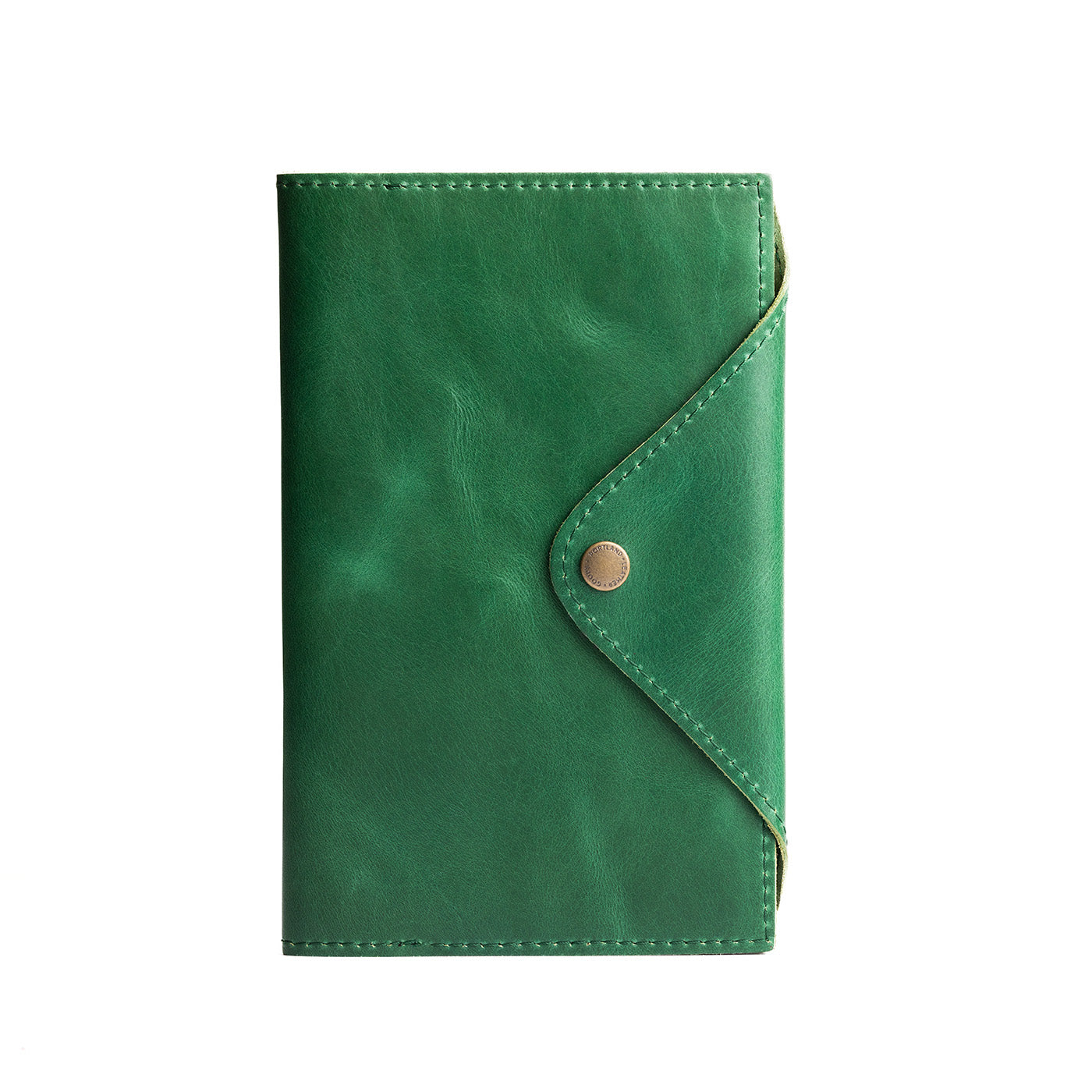 Refillable Leather Snap Journal with Pocket – Cream Paper