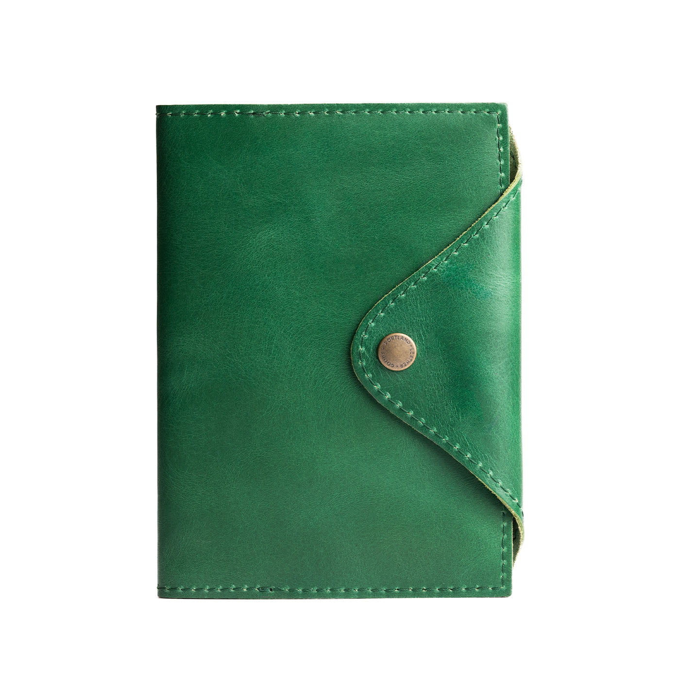 Refillable Leather Snap Journal with Pocket – Cream Paper