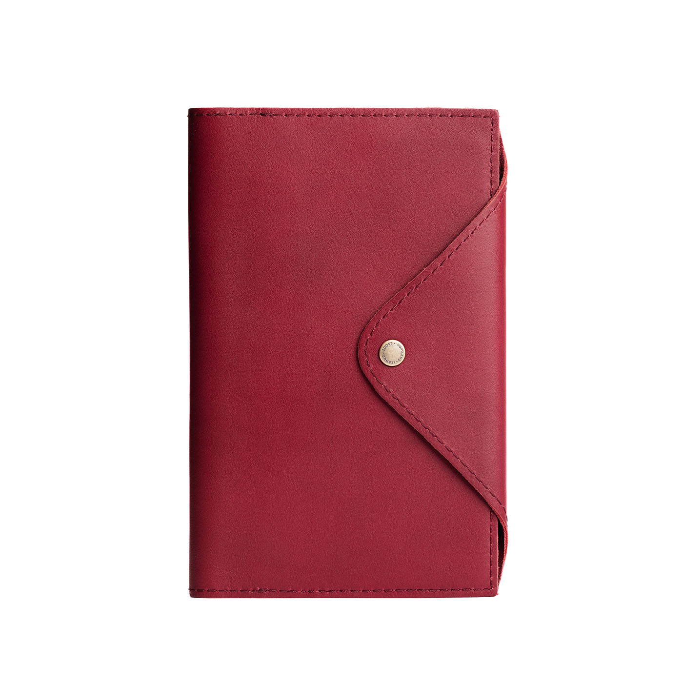 Refillable Leather Snap Journal with Pocket – Cream Paper