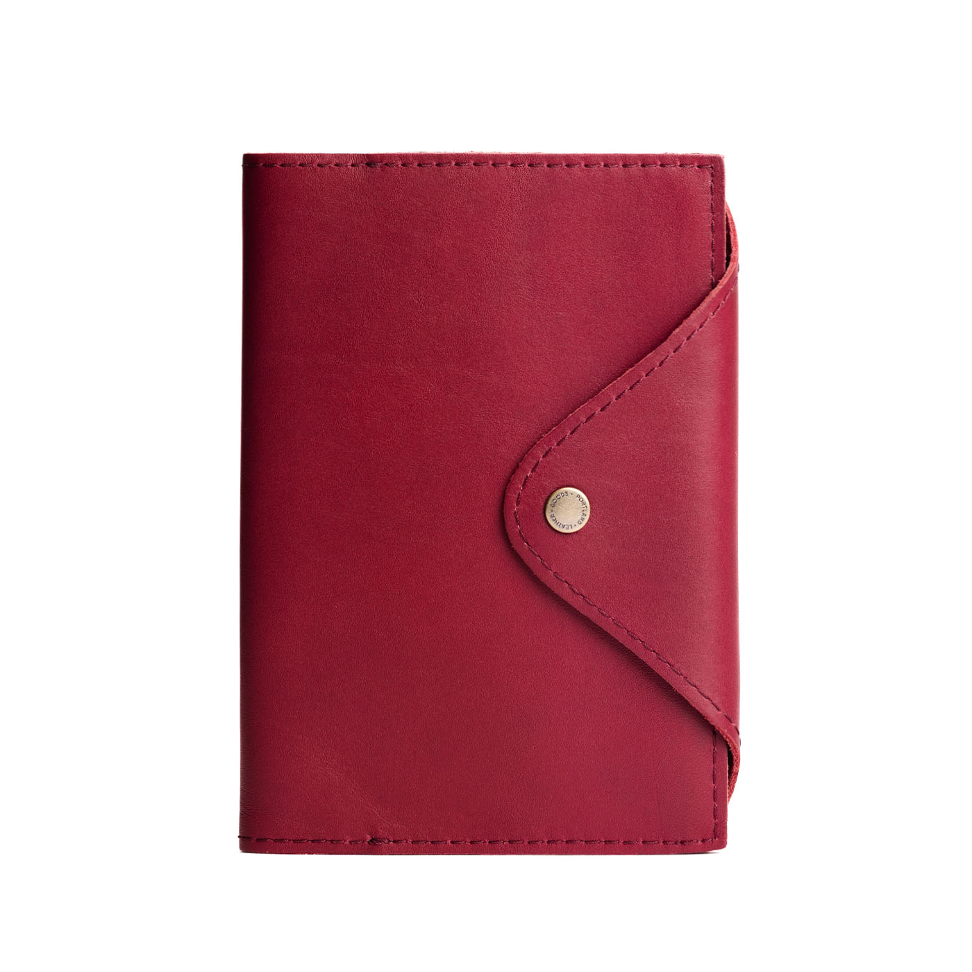 Refillable Leather Snap Journal with Pocket – Cream Paper