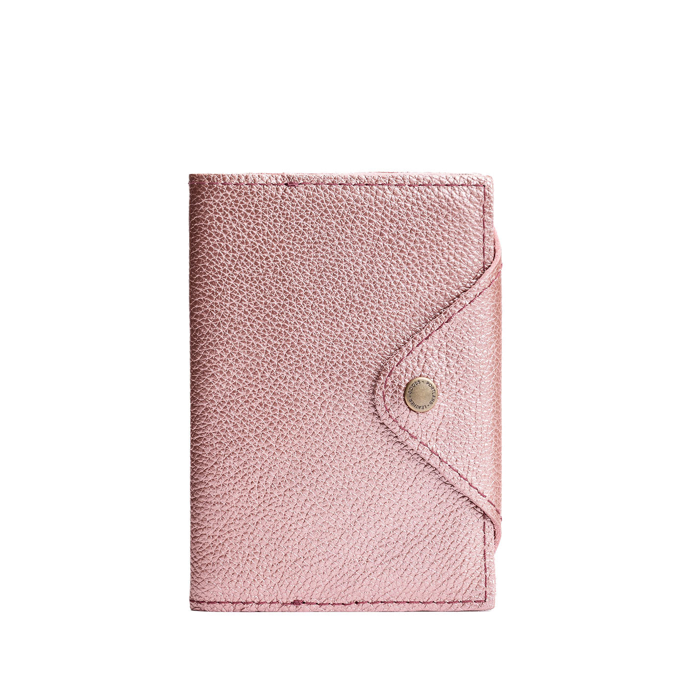 Refillable Leather Snap Journal with Pocket – Cream Paper