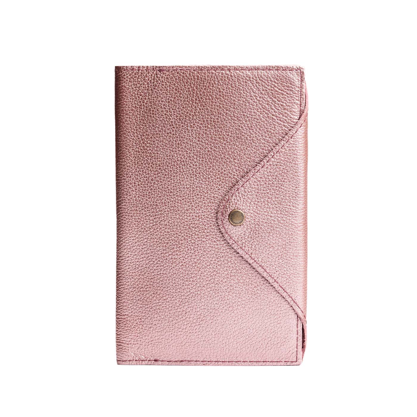 Refillable Leather Snap Journal with Pocket – Cream Paper