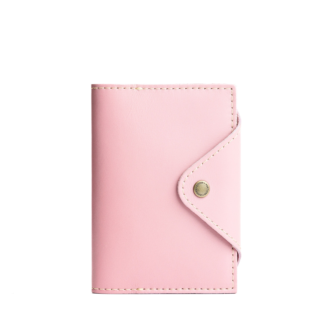 Refillable Leather Snap Journal with Pocket – Cream Paper