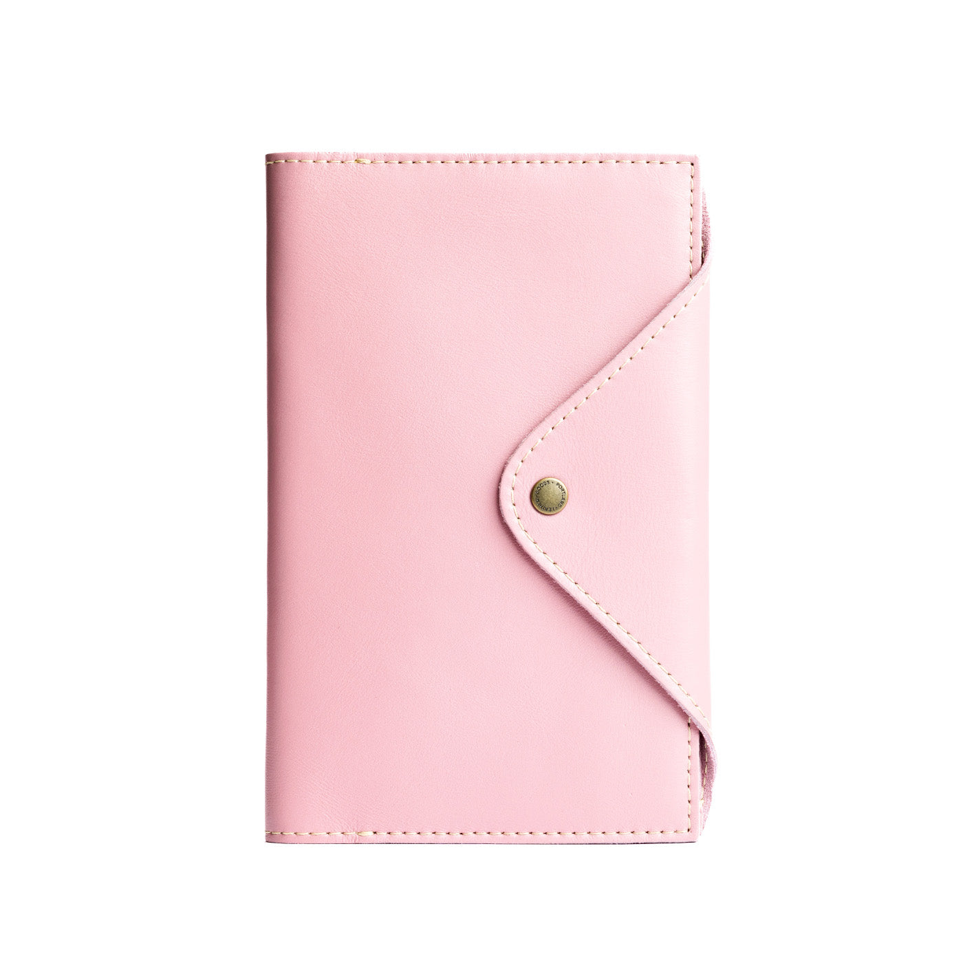 Refillable Leather Snap Journal with Pocket – Cream Paper