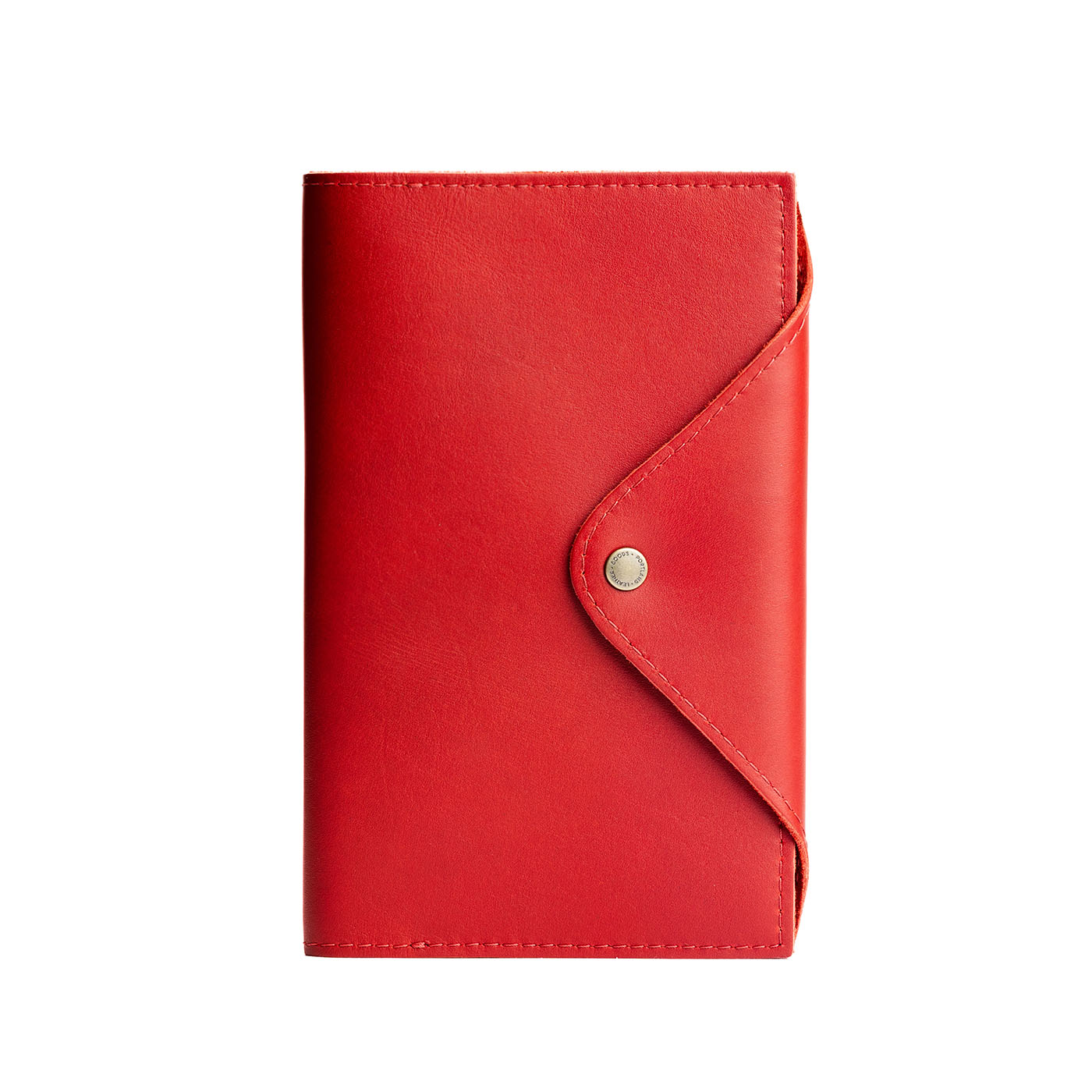 Refillable Leather Snap Journal with Pocket – Cream Paper