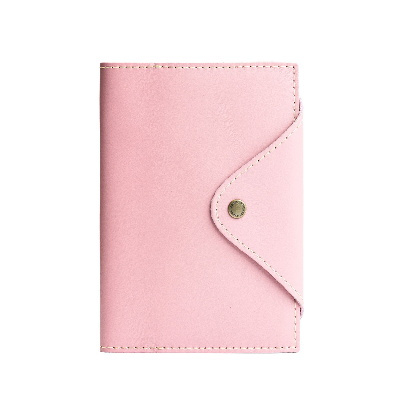 Refillable Leather Snap Journal with Pocket – Cream Paper