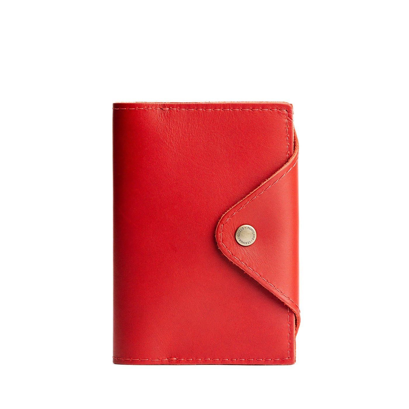 Refillable Leather Snap Journal with Pocket – Cream Paper