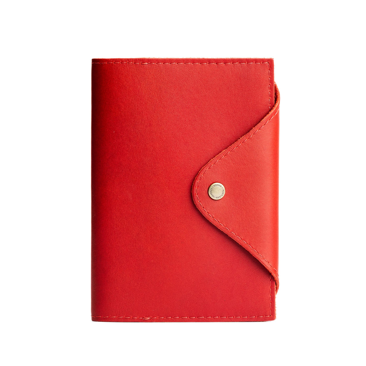 Refillable Leather Snap Journal with Pocket – Cream Paper