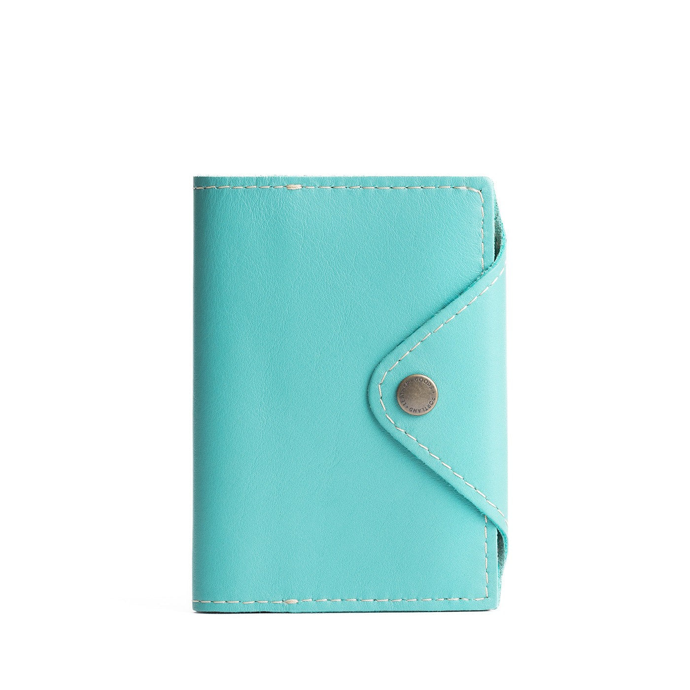 Refillable Leather Snap Journal with Pocket – Cream Paper