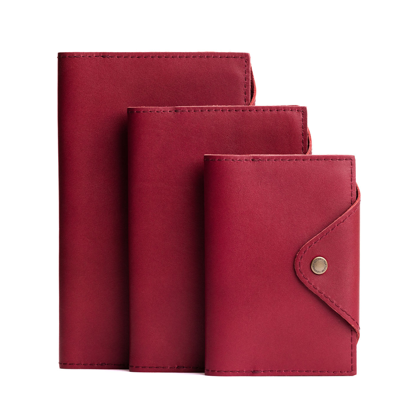 Refillable Leather Snap Journal with Pocket – Cream Paper