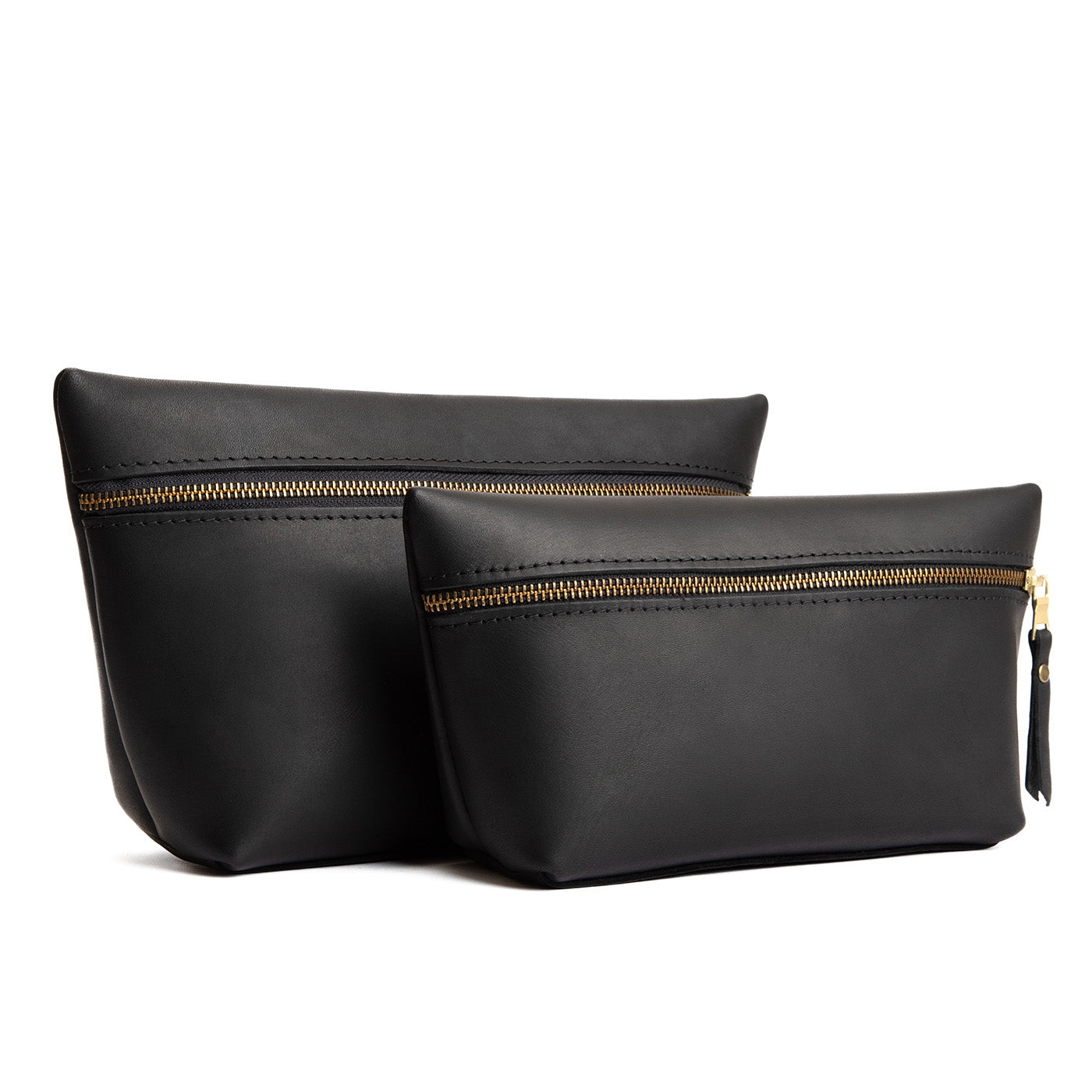 Luxury Leather Makeup Bag for Travel with Suede Interior