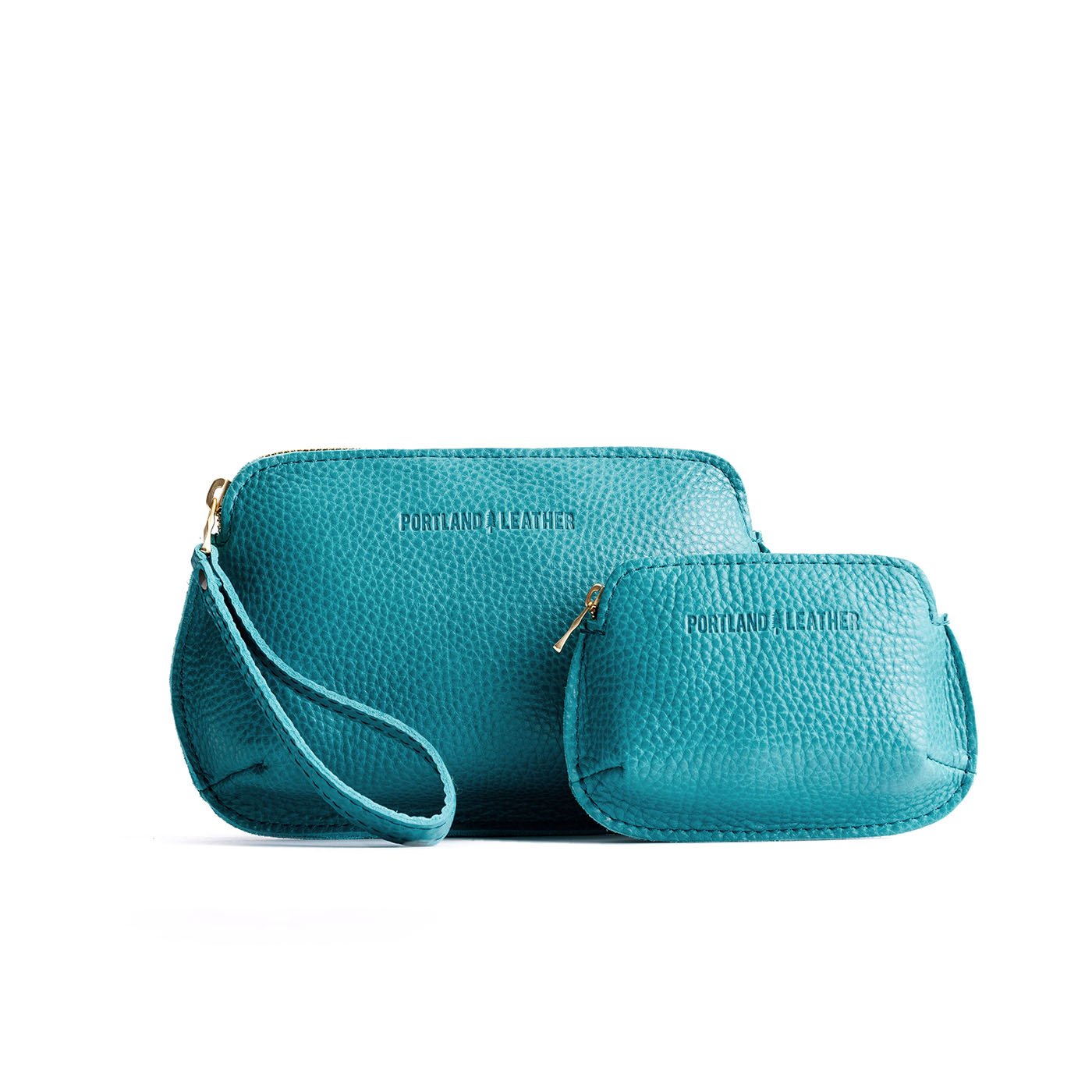 Small Zippered Coin Purse with Wrist Strap - Pinch Pouch