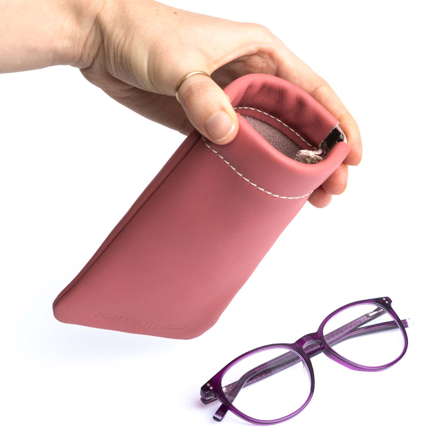 Leather Eyeglass Case - Slim, Durable & Secure for Glasses Protection