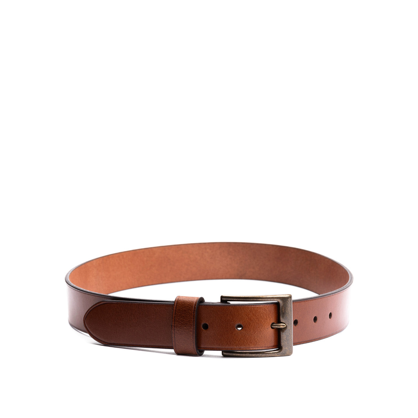 Men's Genuine Leather Belt with Brass Buckle – True North