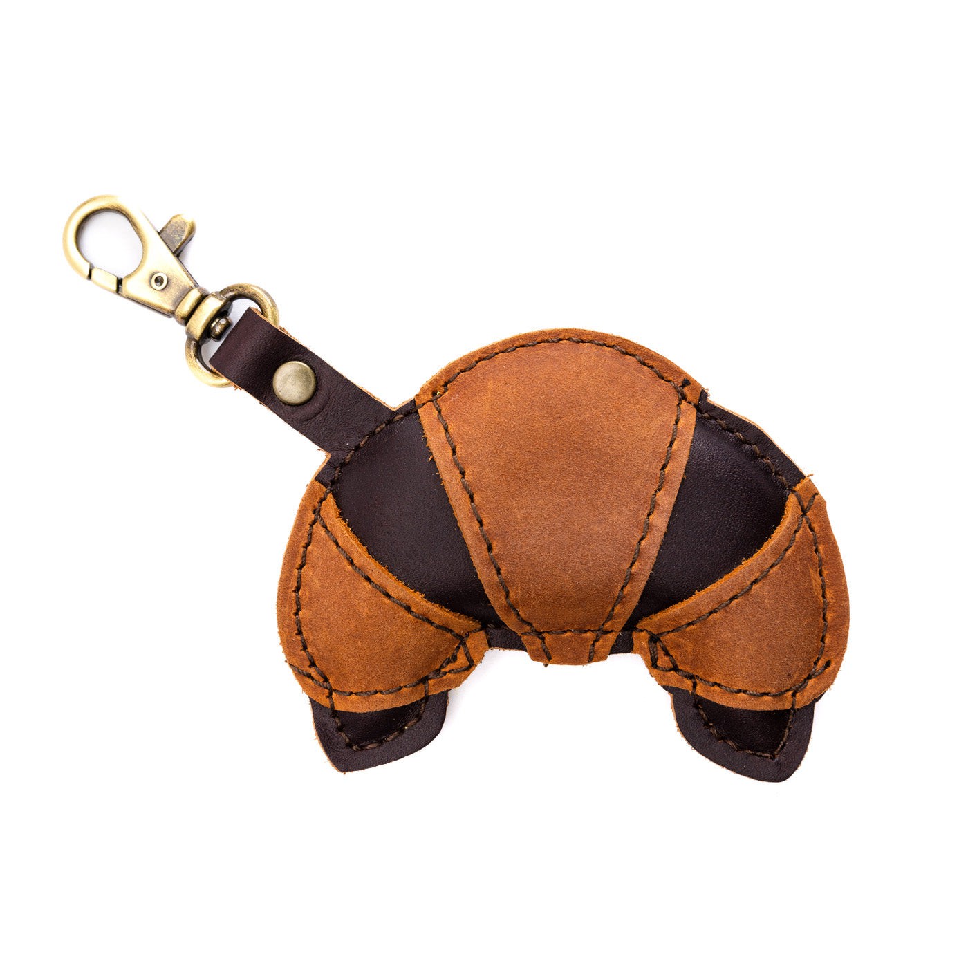 Leather Butter Twist Keychain with Swivel Clasp