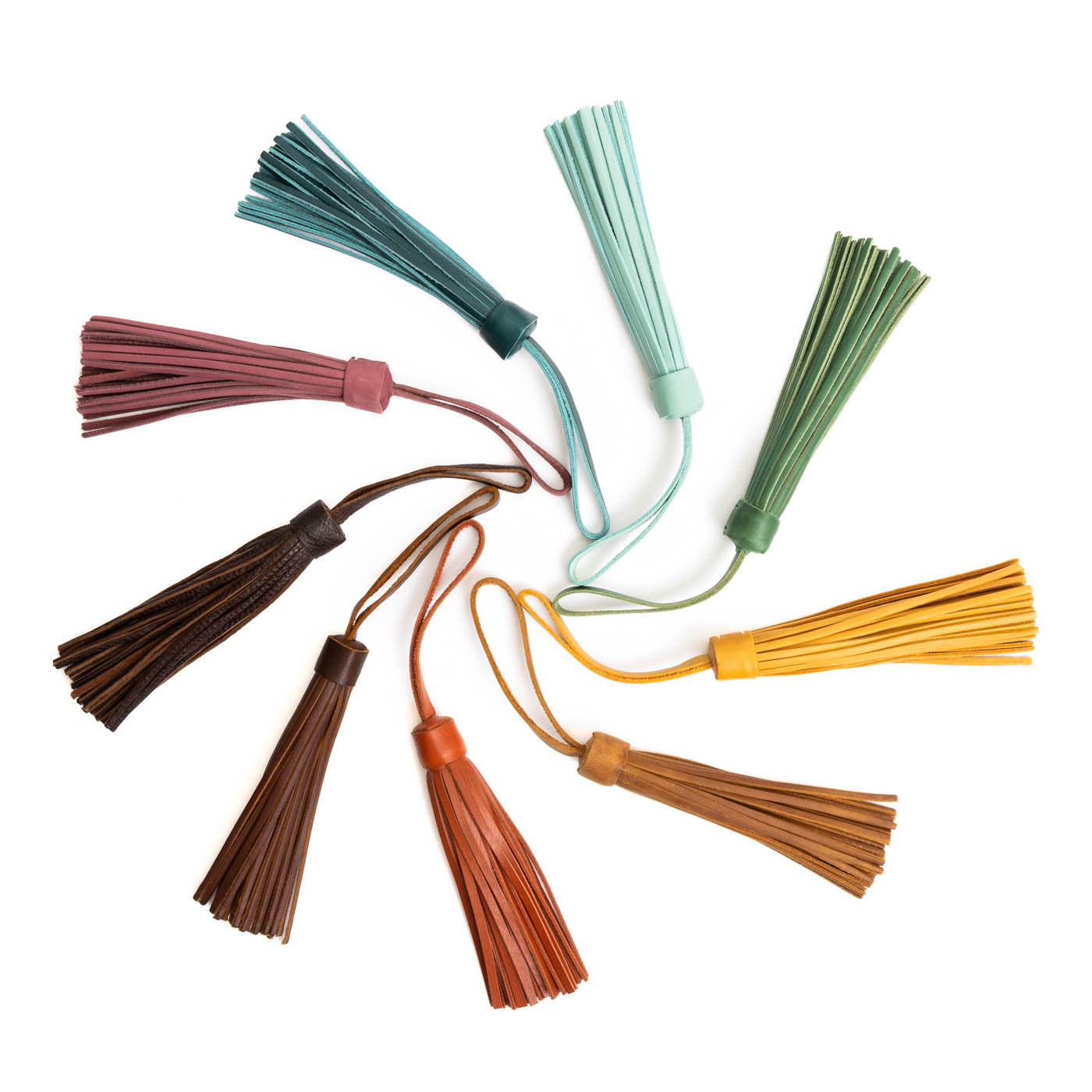 Handmade Leather Tassel for Bags - 2 Sizes & Multiple Colors